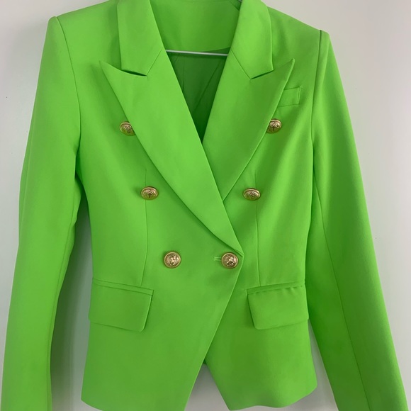 Neon Green Blazer - Picture 3 of 4